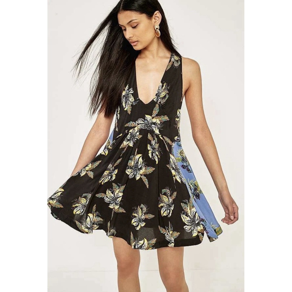 FREE PEOPLE THOUGHT I WAS DREAMING SLIP MINI DRESS Women's XS Sleeveless Boho